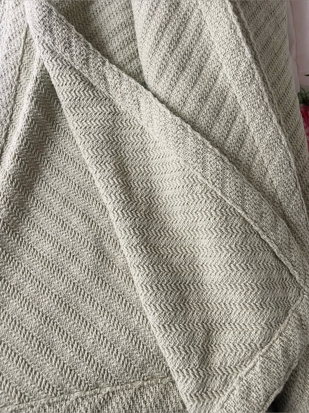 100% Woven Cotton Blanket Sage Green Kohl’s Home Classics Full/Queen 90x90